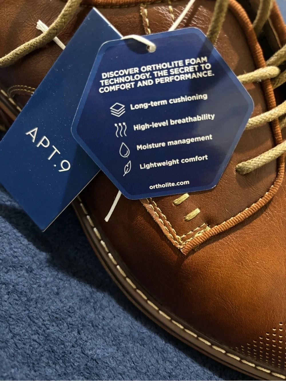 Apt. 9 Men’s Tan/Brown Perforated Cap-Toe Derby Shoes